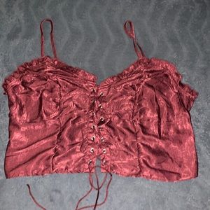 Maroon crop top